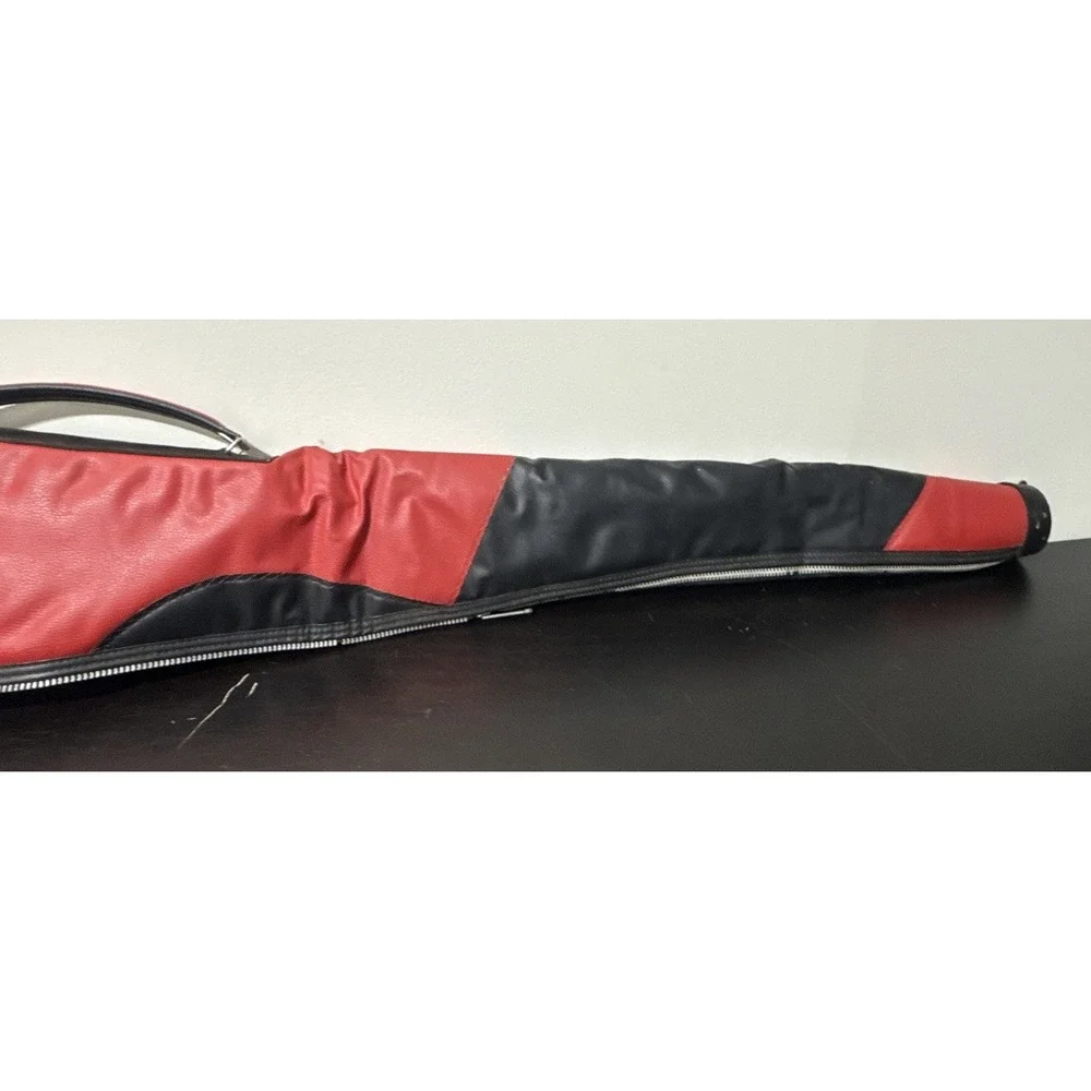Vintage Red/Black Faux Leather USA 47